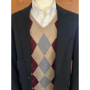 Jos. A. Bank 100% Wool‎ Sport Coat Men 43LG Charcoal Two-Button Blazer Jacket